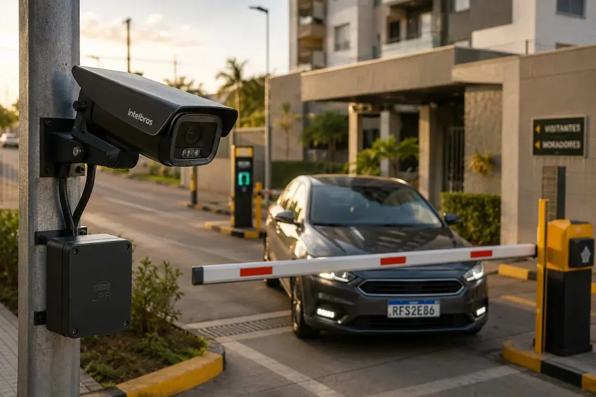 Câmera PTZ Intelbras instalada em condomínio no bairro Santa Lúcia, Belo Horizonte, pela Radar Segurança